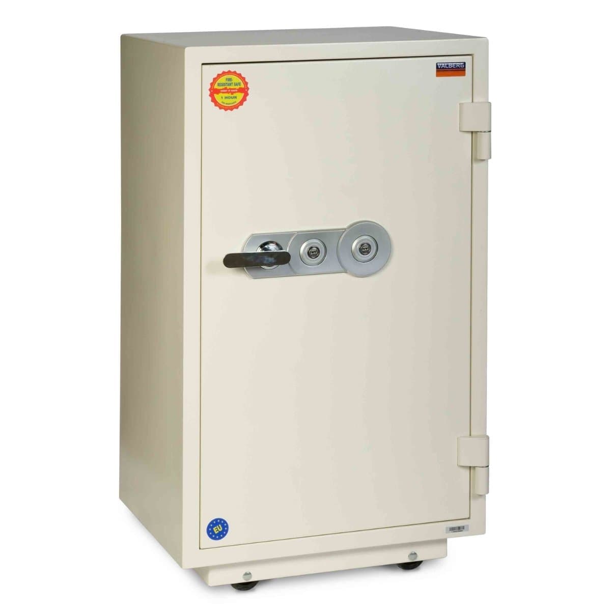 Valberg FRS-93 KL Fire-Resistant Safe – 98L Capacity, Dual Key Lock, 90-Minute Fire Protection, White Finish