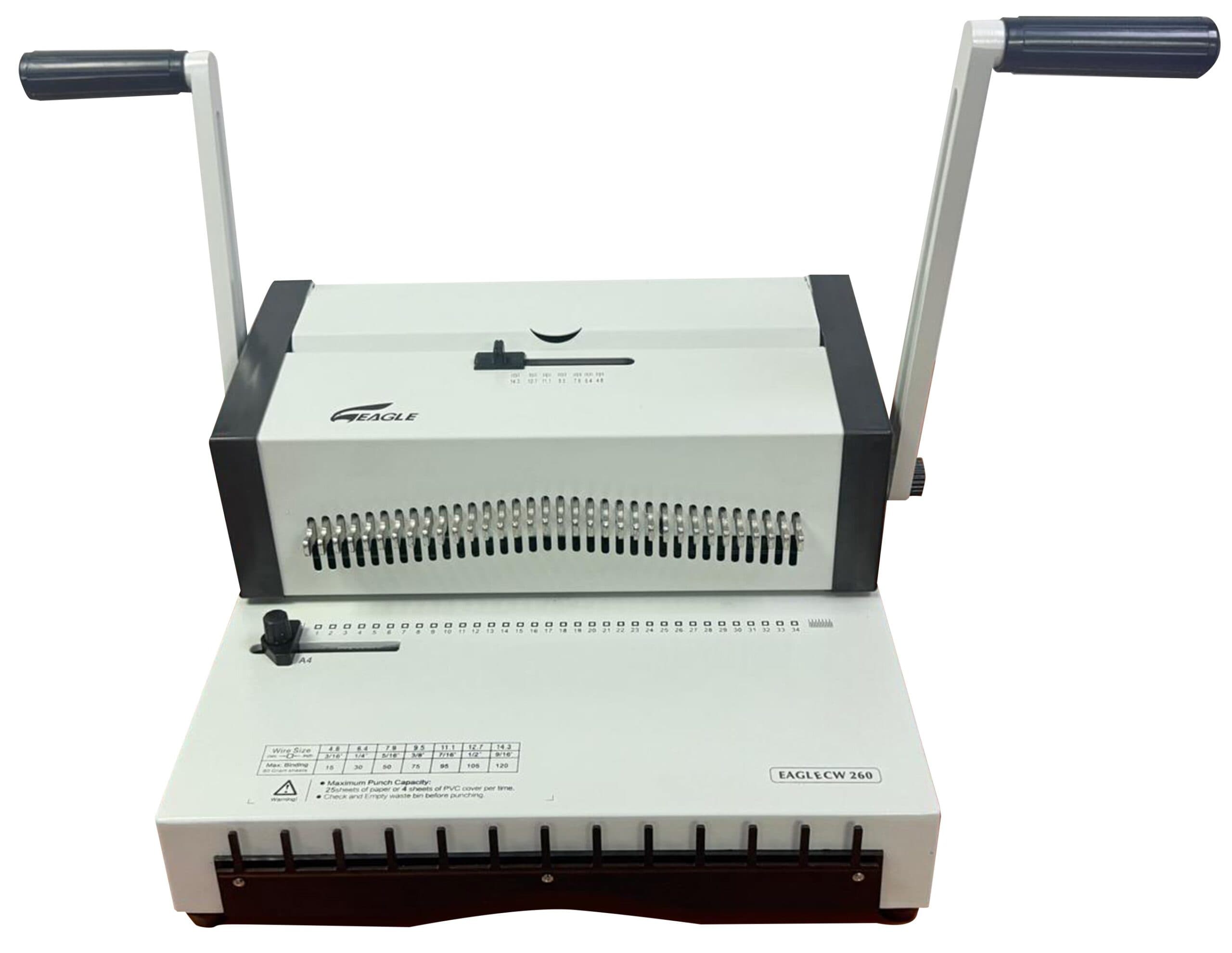 Eagle CW 260 3-in-1 Manual Heavy-Duty Wire Binding Machine – Punch, Bind & Crimp for A4/A5 Office, School & Print Use
