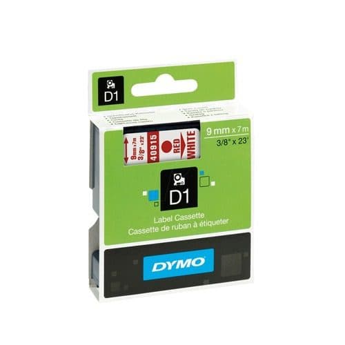 Dymo D1 40915 Labeling Tape – 9mm x 7m – Black on White Durable Label Tape for LabelManager Printers