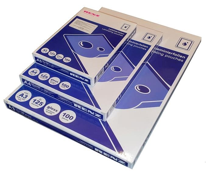 A3 Laminating Pouches 125 Micron – Pack of 100 Sheets for Office, School & Home Use