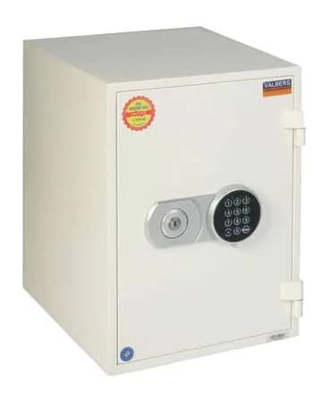 Valberg Fire Resistant Digital & Key Lock Safe, FRS-49 EL, Off White