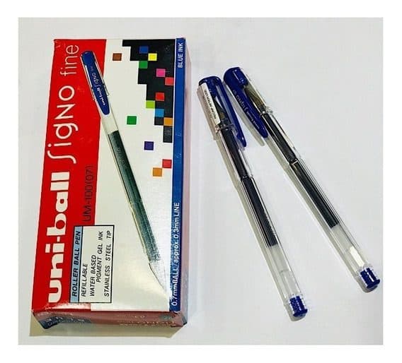 Uni ball UM-100 Signo, Gel Ink Roller Pen, 0.7mm, Green (12 Pcs)